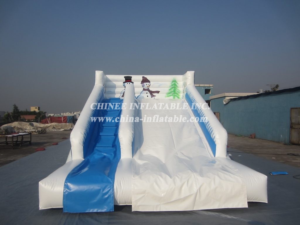 T8-655 Winter Snowman Theme Inflatable Dry Slide