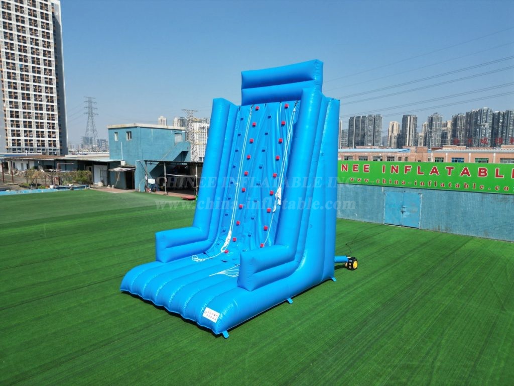 T11-1114 Blue Inflatable Climbing Wall