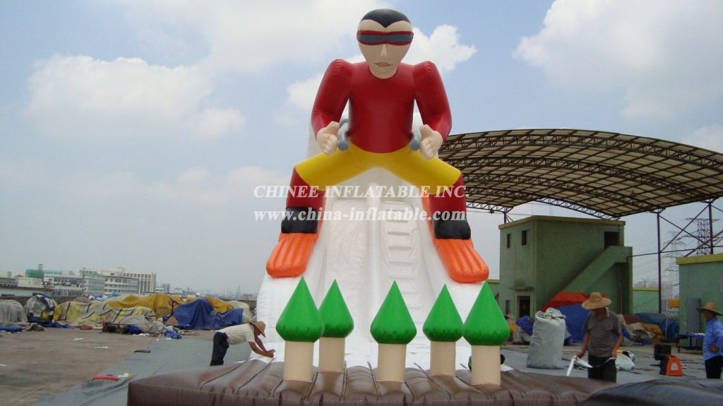 T8-158 The Man Skiing Inflatable Slide Giant Slide