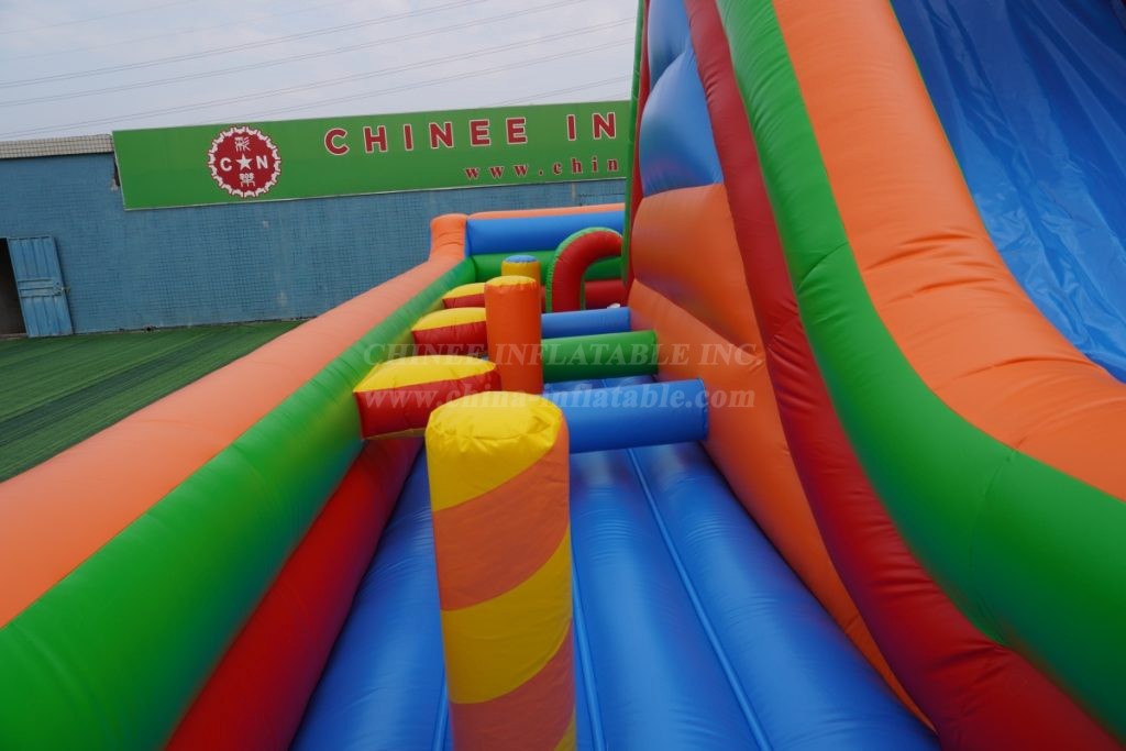 T8-324 Inflatable Giant Slide with Obstacle Course