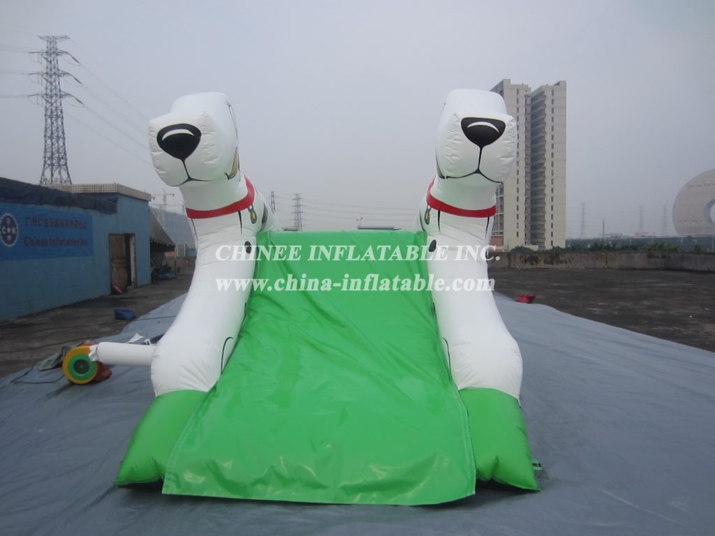 T8-459 Dogs Inflatable Dry Slide For Kids