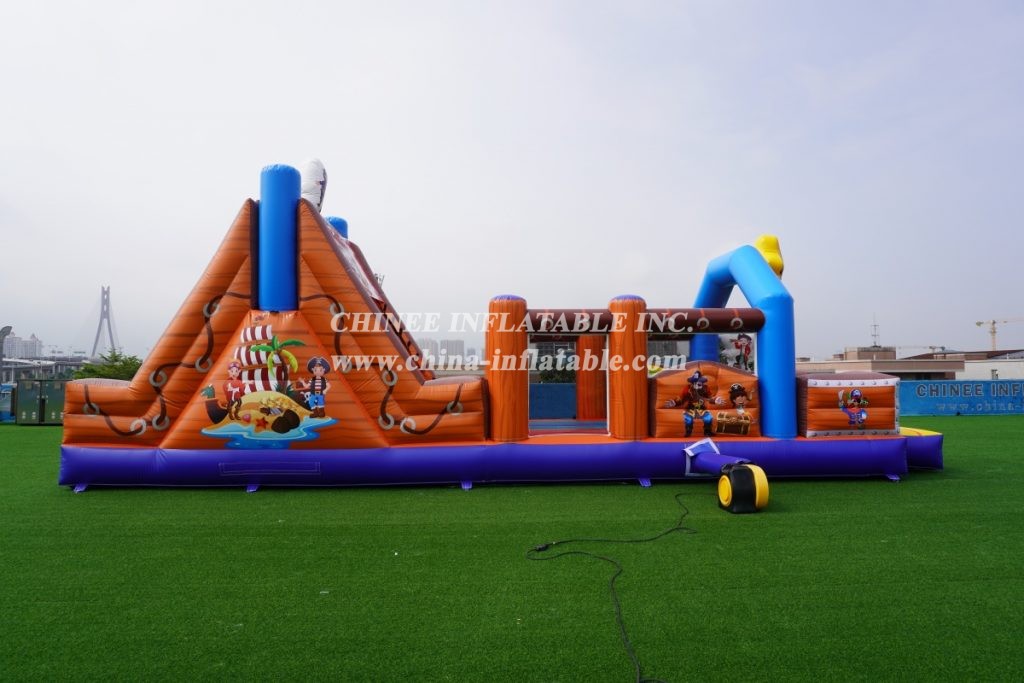 T7-568 Pirate Theme Inflatable Obstacle Course Party For Team Events