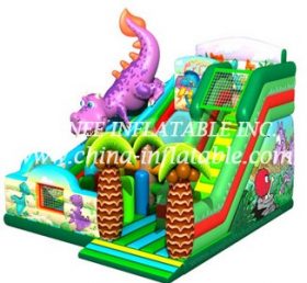 T8-1455 Deslizador inflable de dinosaurio