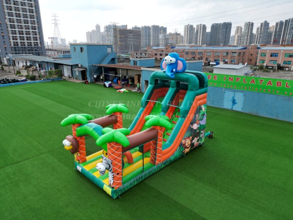 T8-1495B Jungle Jumping Inflatable Slide