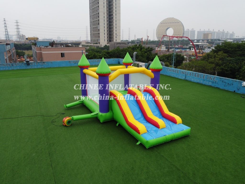 T2-1361 Classic Style Bouncy Castle With Slide For Kids Party Events