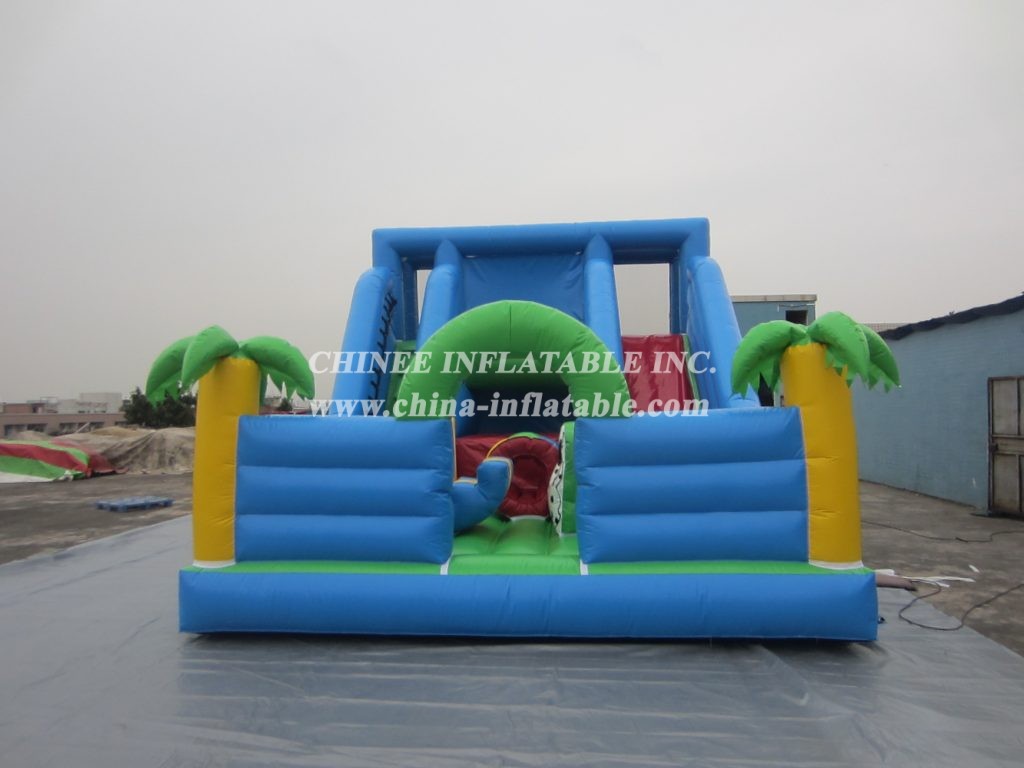 T8-2005 Jungle Themed Commercial Giant Inflatable Slide For Adult