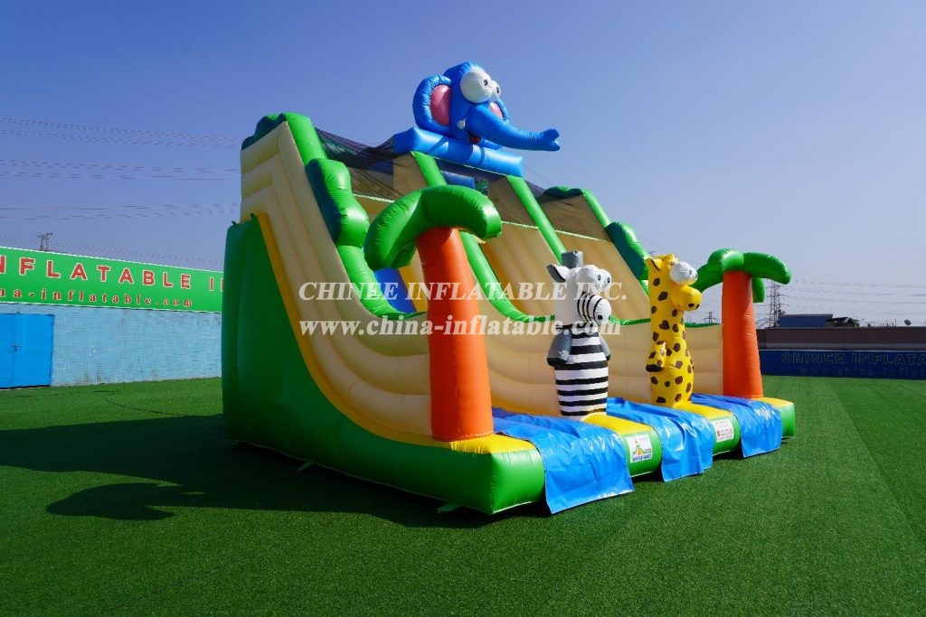 T8-2103 Jungle Theme Inflatable Elephant Slide Animal Inflatable Slides