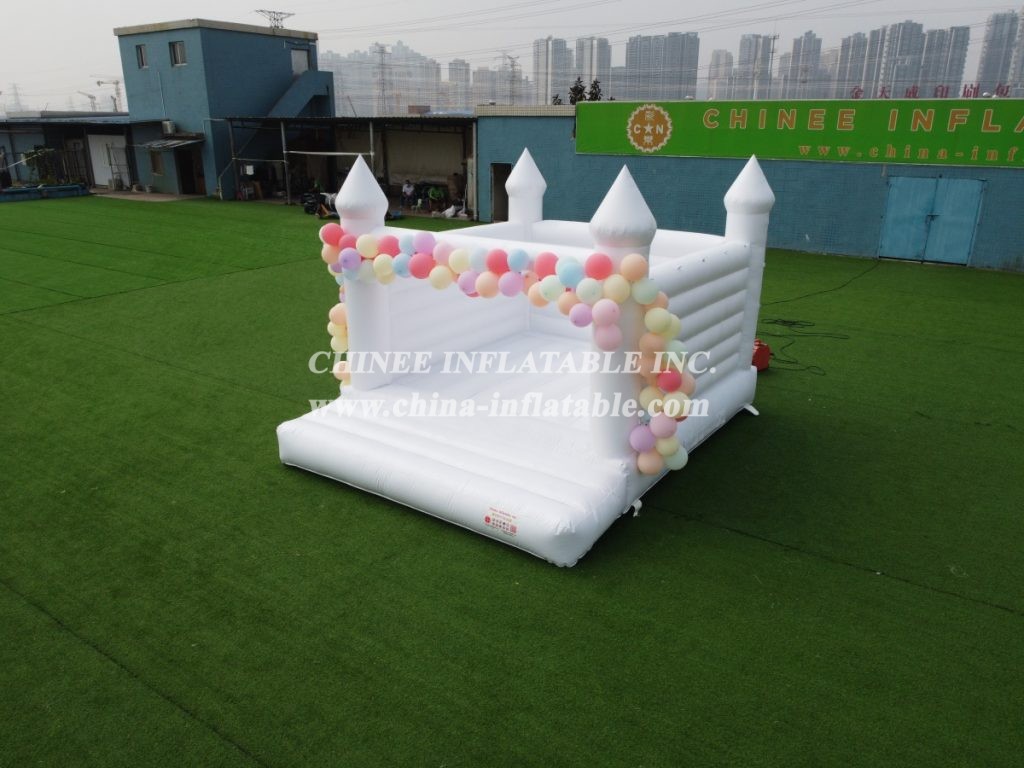 T2-3508 Pure White Inflatable Bouncy Castle