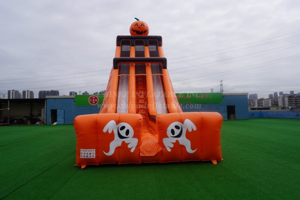 T8-4177 Halloween Double Lane Slide