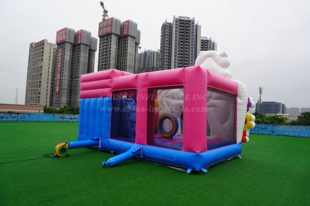 T2-4777 Unicorn Bouncy Castle With Slide