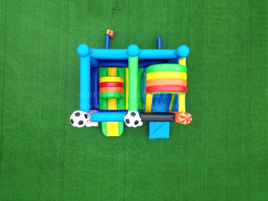 T2-8112 Football themed bouncy castle with slide