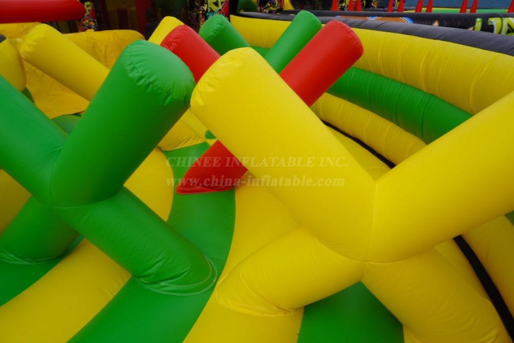 T7-1814B Graffiti Themed Inflatable Obstacle Course