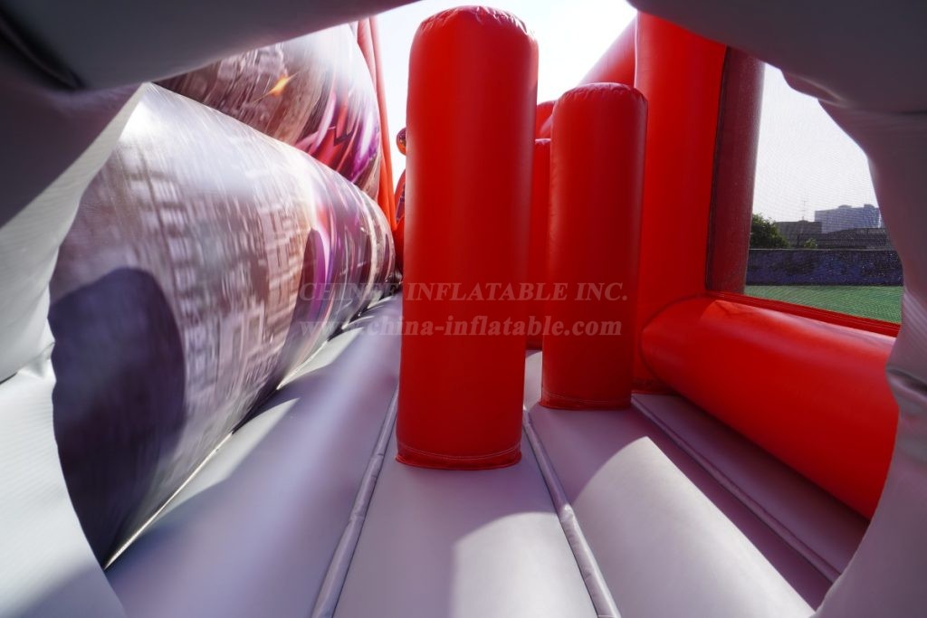 T8-1024A Iron Man theme inflatable slide