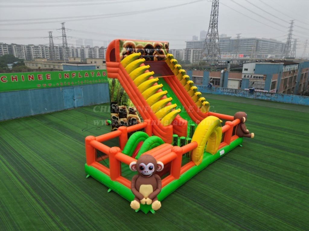 T6-4388 Monkey Inflatable Slide Funcity